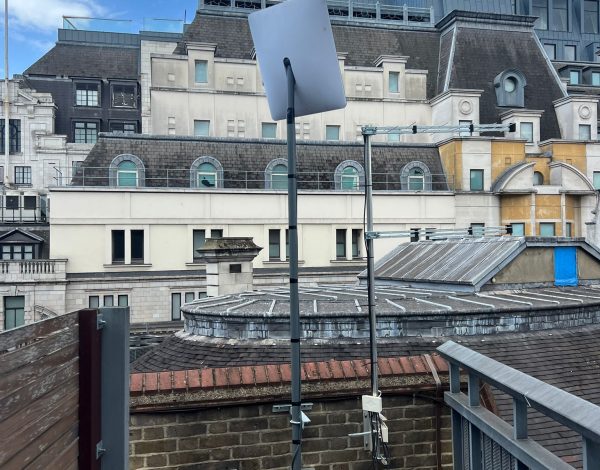 Starlink installation in the Theatre District in London